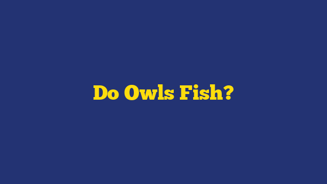 Do Owls Fish?